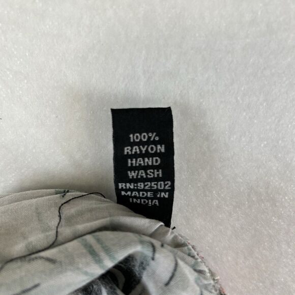 Tropical Resort Blouse Sacred Threads V Neckline Sz L/XL flowy relaxed island - Picture 6 of 10